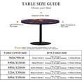 thumbnail image 2 of Round Fitted Tablecloth with Elastic Edge, 44"-60" Waterproof Stain Resistant Table Cover for Indoor, Outdoor, Picnic, Dining, Camping, Party, Holiday, 44inch, Halloween Spooky, 2 of 4
