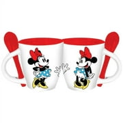 Disney 3 Minnie Waves Espresso Mug w/Spoon White Red