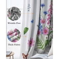 thumbnail image 6 of Pink Flowers Yak Blackout Curtains 45 Inches Long, Kitchen Black Out Window Treatments, Vintage Spring Floral Bathtub Watercolor Thermal Insulated Lined Drapes for Small Window with Grommet 42"x45", 6 of 8