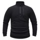 thumbnail image 1 of pstuiky camisas de manga larga para hombre, Sudadera polar de manga larga con solapa y media cremallera para hombre, color liso camisetas de hombre xl, 1 of 2