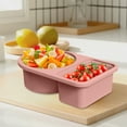 thumbnail image 3 of Taotanxi Reusable Silicone Snack Containers with Lids, Double Compartment Snackle Box Containers, Small Snackle Box for travel, picnics, or office meals, 3 of 6