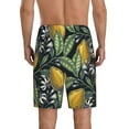 thumbnail image 3 of Gaeub Citrus Fruits Elegant Lemons Printed Men's Short Pajama Pants, Lightweight Lounge & Sleep Bottoms Keep You Cool - X-Large, 3 of 9