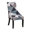thumbnail image 2 of Funda de silla elástica con alas decoración lavable a prueba de polvo accesorios extraíbles funda de asiento de silla suave funda para cocina del Geometría Macarena Funda de asiento, 2 of 8