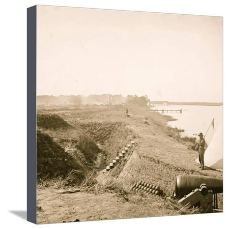 Savannah, Georgia (vicinity). View of Fort McAllister on the Ogeechee River Stretched Canvas Print Wall