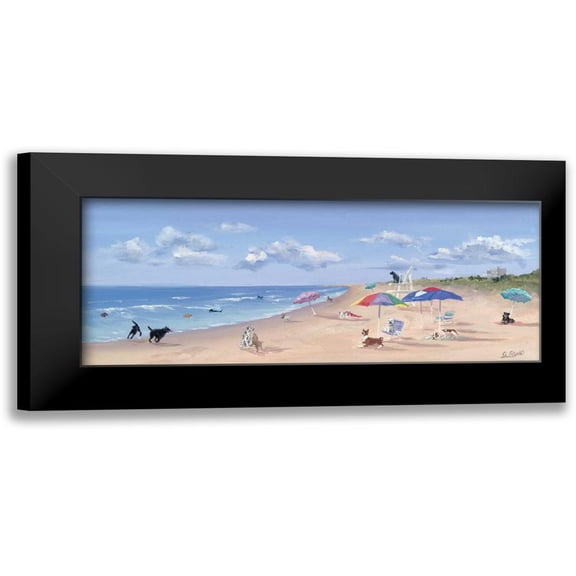 Saxe, Carol 14x8 Black Modern Framed Museum Art Print Titled - Dog Days