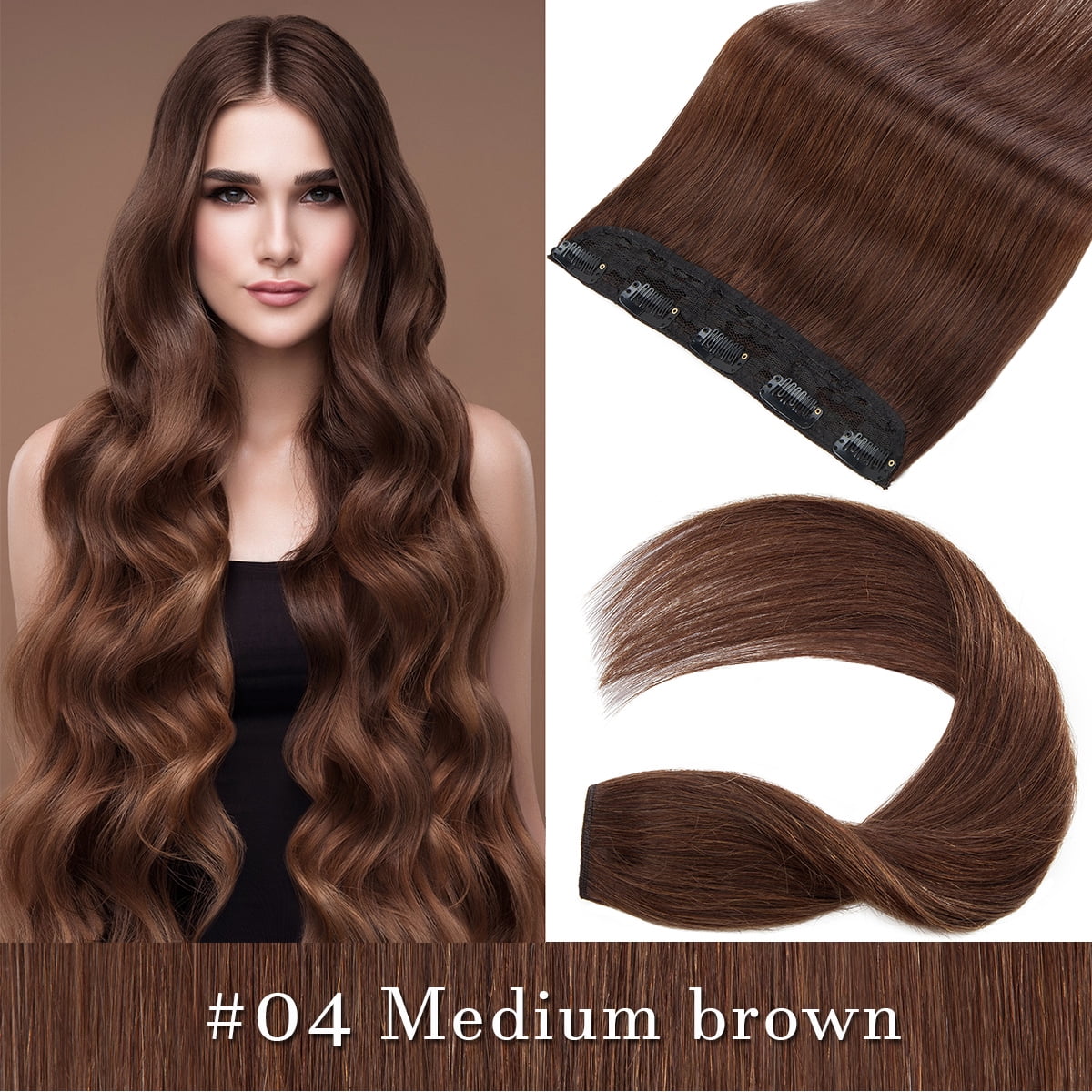 SEGO Clip in Hair Extensions Human Hair 3/4 Full Head 100% Real Remy Thick Hair Extensions Silky Straight Balayage Blonde Hair Pieces