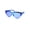 Blue Blue Mirror, variant on Womens Plastic Shield Rimless 80s Robotic Sunglasses Red Red Mirror