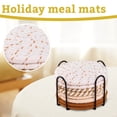 thumbnail image 5 of Woven Trivets Coasters, Heat Resistant Round Potholder Mats Set Of 8 With 1 Metal Storage Rack For Kitchen Dining Table Pot Cup Tea, 5 of 6