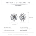 thumbnail image 3 of Diamond Earrings for Women S925 Silver Needle Sunflower Earrings Jewelry for Her Birthday Christmas Gift, 3 of 11