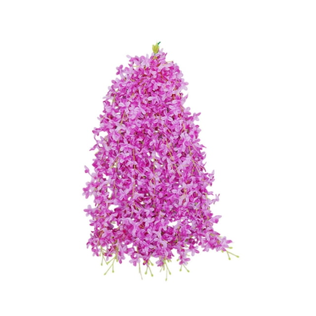Artificial Lilac Flower Vine String Ceiling Hanging Wall Decor Wedding Arch Decorative Floral Arrangement For Home Office Party Decorations Synthetic Plant Vine Watermelon Red Plastic Set