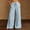 Blue, variant on Women's Striped Print Pants, Elastic Drawstring Waist, Casual Long Trousers with Pockets Green M