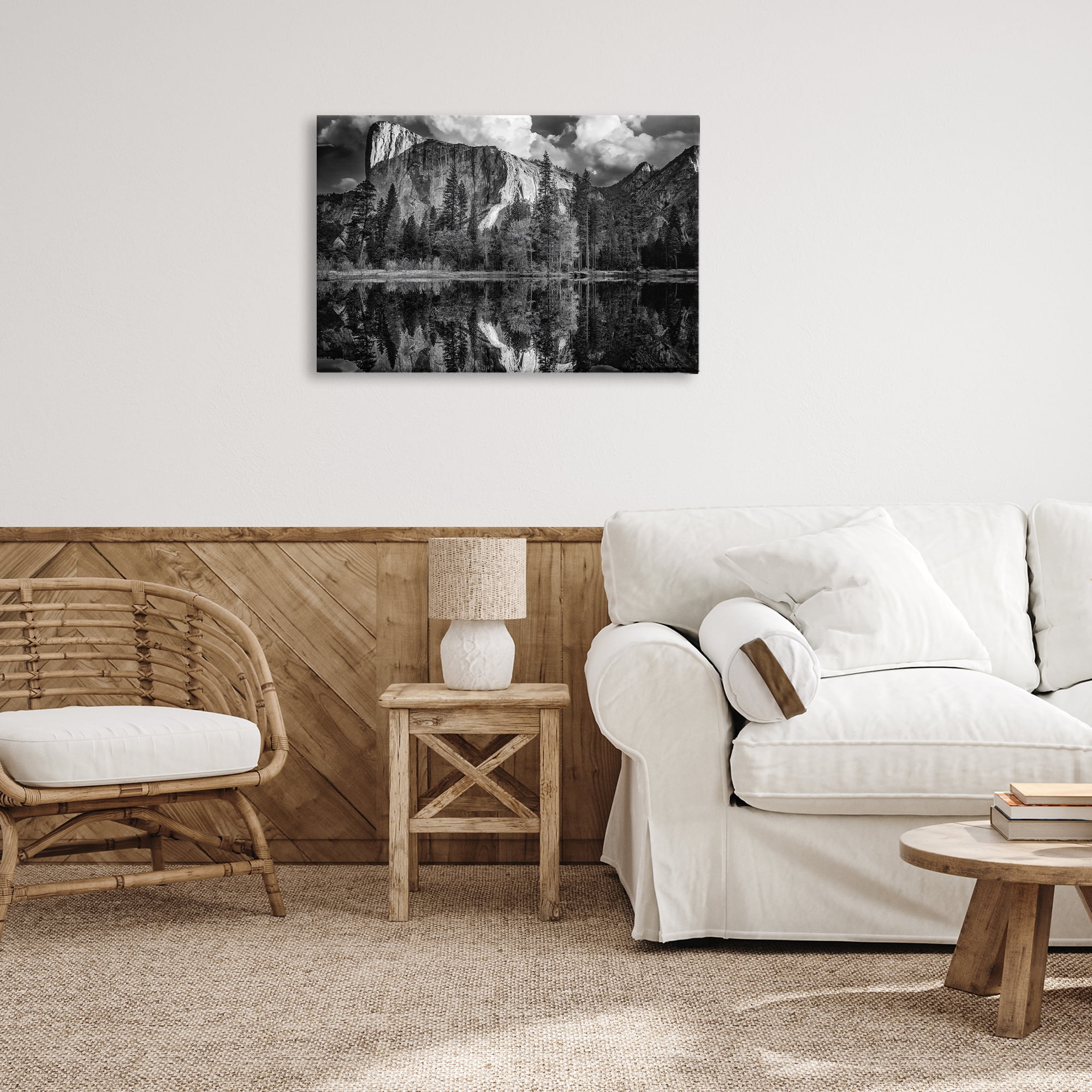 Stupell Industries Forest Trees Lake Reflection Landscape & Nature Photography Wrapped Canvas Art Print Wall Art, 30 x 20
