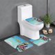 thumbnail image 1 of Fuera del Nido Juego de 3 alfombras de baño de coral fleece: tapete de baño + alfombra de inodoro en forma de U + funda de tapa de inodoro en forma de O, 1 of 6