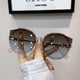 thumbnail image 2 of Gafas de sol para mujer, moda callejera, playa disco, protección UV, personalidad de verano, moda, cara pequeña, 2 of 6