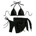 thumbnail image 2 of Traje de baño de dos piezas para mujer, trajes de baño para mujer, conjunto de bikini de dos piezas de color liso para mujer con sujetador acolchado., 2 of 6