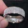 thumbnail image 5 of Clearance!Stainless Steel White Zircon Band Wedding Band Engagement Ring Size 11, 5 of 6