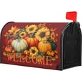 thumbnail image 2 of Welcome Autumn/Fall Pumpkin Mailbox Covers Magnetic Sunflowers Autumn Mailbox Cover Standard Size 18 X 21 Pumpkin Holiday Mailbox Wrap Post Letter Box Cover Decorative for Home Outdoor Garden, 2 of 6