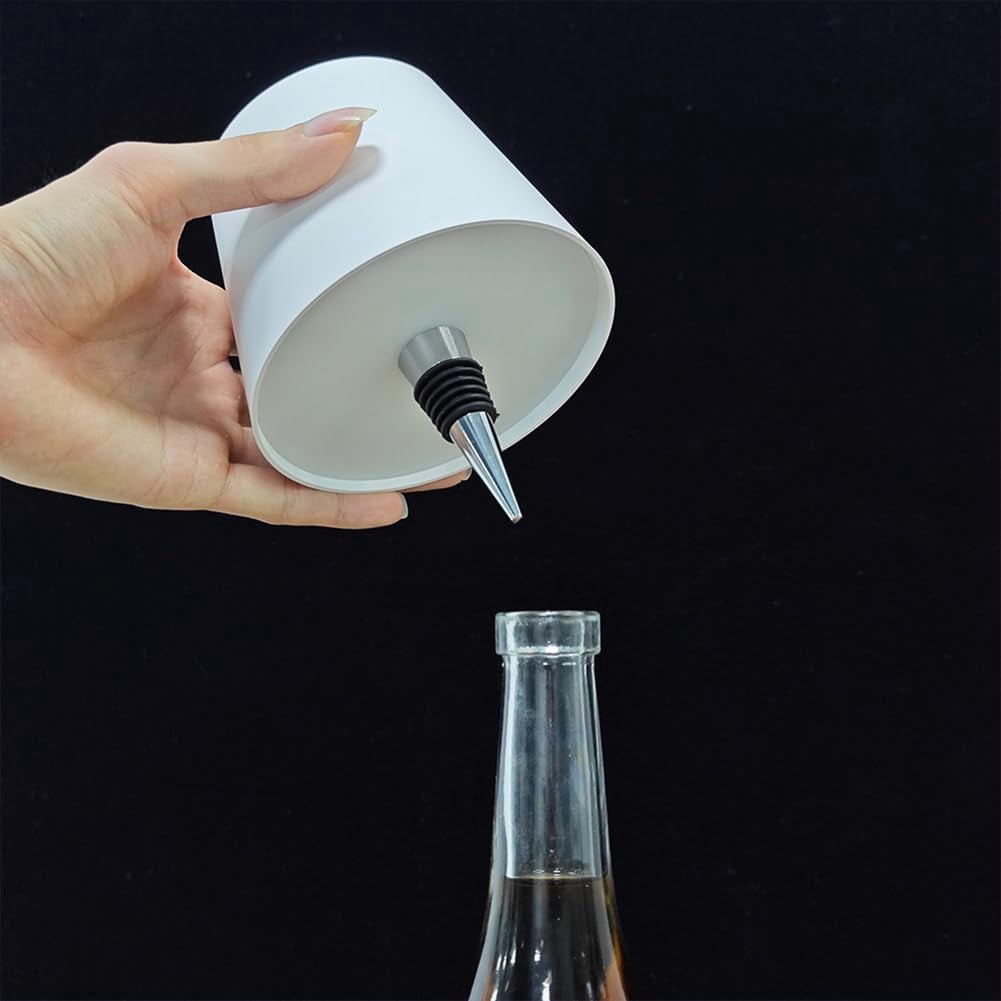 Wireless Bottle Lamp, 3 Color Stepless Dimming Rechargeable LED Wine Bottle Lights, Touch Wine Bottle Lamp with RGB Breathing Light Cordless Table Lamp for Bars Restaurants