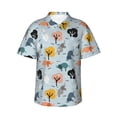 thumbnail image 2 of Goofa Elephant Tree Hawaiian Shirt for Men, Unisex Summer Beach Casual Short Sleeve Button Down Shirts,Aloha Tropical Floral print shirt-3X-Large, 2 of 9