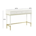 thumbnail image 6 of Maklaine Modern 2-Drawer Transitional Wood Desk in Off White, 6 of 7
