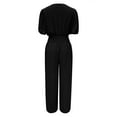 thumbnail image 5 of GILIGEGE Womens Jumpsuits Short Sleeve V Neck Dressy Casual Wide Leg Pants Romper 2025 Summer One Piece Outfits Loose Jumpsuits Rompers with Pockets Casual Wide Leg Pants Romper 2025 Summer Outfits, 5 of 5