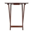 thumbnail image 5 of 2pc Darlene Snack Table Set Walnut: Portable, No Assembly Required, Space-Saving Design, 5 of 9