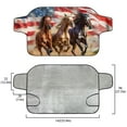 thumbnail image 5 of Jiueut Horse American Flag Print Car Windshield Snow Cover, Foldable Windshield Snow Cover All Weather Car Windshield Protector Blocking Snow Universal Fit for SUV Truck Van, 5 of 6