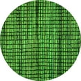 thumbnail image 1 of Ahgly Company Indoor Round Abstract Green Modern Area Rugs, 4' Round, 1 of 4