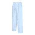 thumbnail image 5 of Men's Khaki Classic Fit Pleat Front Dress Pant Light Blue L, 5 of 7
