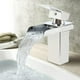 thumbnail image 2 of Grifo de baño en cascada, mezclador de lavabo cromado, grifo de lavabo de latón de un solo orificio, grifos de baño de playa, 2 of 6