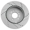 thumbnail image 4 of TRQ Rear Performance Brake Rotors Set Premium G-Coated Cross Drilled & Slotted Fits Select 2007-2015 Mazda CX-9, 4 of 6