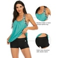 thumbnail image 5 of Tankini Swimsuits for Women Tops With Shorts Women Bathing Suits Rose Red L, 5 of 9