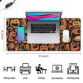 thumbnail image 5 of Long Mouse Pads for Desk,Halloween Crazy Pumpkins Pattern Desk Mats on Top Of Desks, Desk Mouse Pad Extra Large with 3mm Non-Slip Base and Stitched Edge for Gaming,Office,Work,Home 35.4"x15.7", 5 of 6