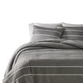 thumbnail image 3 of HomeTrends Riva Grey Jacquard Stripe 3 Piece Comforter Set, 3 of 4
