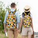 thumbnail image 4 of Disketp Cow Print Sunflower Mochila de Lona Estampada, Mochila Escolar de Viaje Ligera para Estudiantes y Portátil-Medium, 4 of 5