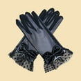 thumbnail image 4 of UJNDER Elegant Women Lace Gloves for Parties and Weddings With Bow Design Short Evening Accessories for Sun Black, 4 of 4