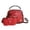 Red, variant on HGIEYS Vintage Leather Saddle Bag Purse for Women Small Tote Bag with Compartments Trendy Crossbody Purses for Women