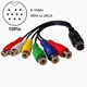 thumbnail image 2 of 10 Pin Audio and Video DIN Cable S-Video 10Pin to 6RCA Female Cable RGB, 2 of 5
