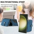 thumbnail image 2 of Dteck for Samsung Galaxy S24 Ultra Wallet Case Crossbody for Women Men, Samsung S24 Ultra 5G Zipper Phone Case with Card Holder Wrist Strap Purse Gift for Samsung Galaxy S24 Ultra 5G,Blue, 2 of 9