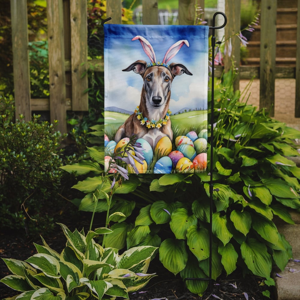 Greyhound Easter Egg Hunt Garden Flag 11.25 in x 15.5 in