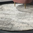 thumbnail image 3 of SAFAVIEH Berber Damian Abstract Shag Area Rug, Grey Blue/Cream, 3'3" x 3'3" Round, 3 of 6