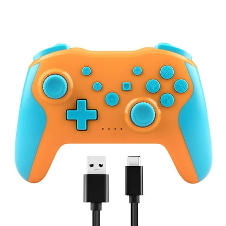 Switch Pro Controller for Nintendo Switch/Lite/OLED, YUOY Wireless Switch Controllers with Wake-Up / Turbo / Dual Vibration / Motion controls (Vitamin Orange)
