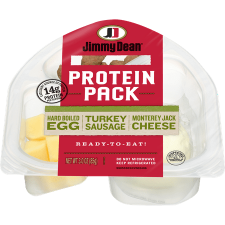 Jimmy Dean Hardboiled Egg, Turkey Sausage and Monterey Jack Cheese Protein Pack, 3 Oz.