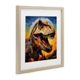 thumbnail image 3 of Stupell Industries Roaring Dinosaur Vibrant Pattern Birch Framed Print Under Glass, design by Creative Studio, 13 x 13, 3 of 10