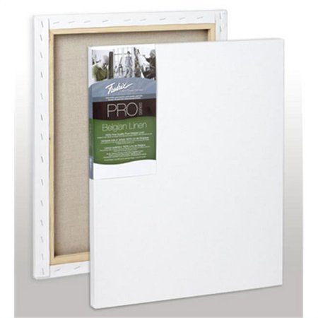 UPC: 0081702493079 | Fredrix Pro Series Traditional Profile Belgian Linen Canvas – 18  x 24   Acrylic Primed