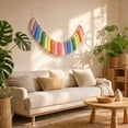 thumbnail image 4 of Orangide Boho Tassel Garland 59 Inch with Wooden Beads and Macrame Fringe, Colorful Yarn Bunting for Nursery, Bedroom, and Party Decor, Perfect for Boho Wall Hanging and Baby Shower, 4 of 7