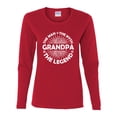 thumbnail image 2 of Wild Bobby, Grandpa Man Myth Legend Funny Dad Uncle Papa Dad Gift, Father's Day, Women Graphic Long Sleeve Tee, Red, Medium, 2 of 4