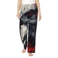 thumbnail image 2 of Lsque Red Black Ink Style Bald Eagle Print Women's Pajama Pants, Lounge Pant - Comfortable Home Wear,Elastic Waistband, Stylish Design-Large, 2 of 9