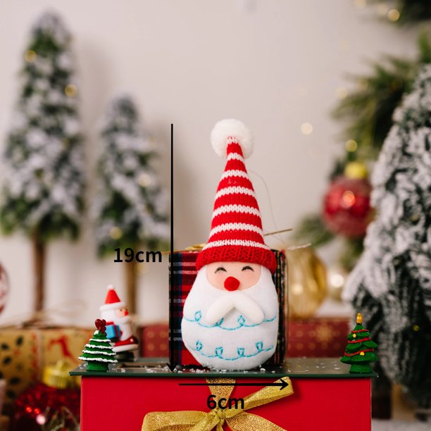 Muñeco de Papá Noel para decoración del hogar, muñeco de nieve y ciervo, adorno colgante para árbol de Navidad, Año Nuevo, 2023