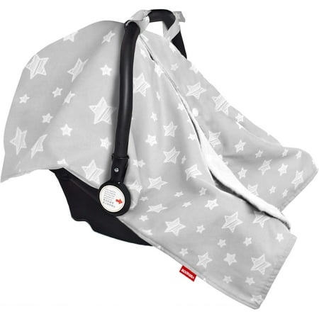 Baby Car Seat Cover Nursing Canopy For Girls Or Boys Cute Star Pattern Infant With Soft And Warm Minky Fabric Back Car Seat Canopy Cover Baby, Car Seat And Nursing Cover Pattern